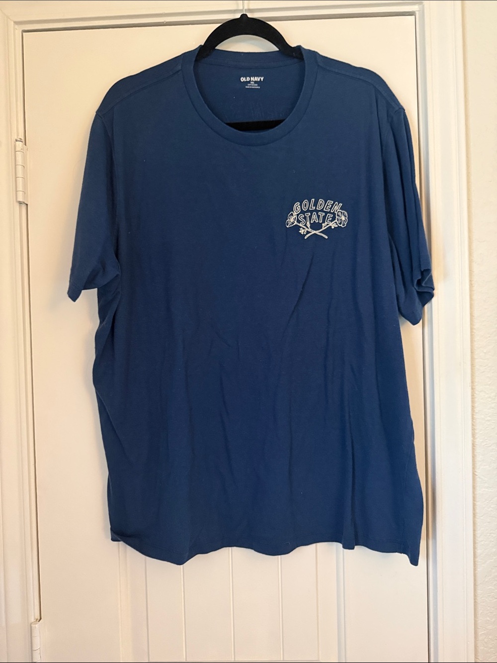 Old Navy Men's Deep Blue Crewneck Graphic Tee